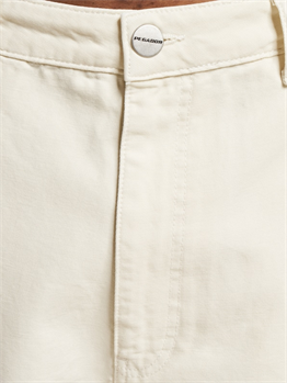 Preto Wide Leg  Cargo Pants-Krem