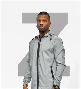 Reflektörlü Yağmurluk-Gri