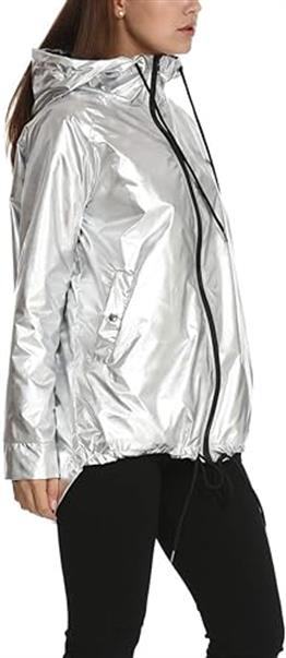 Reflektörlü Yağmurluk-Gri