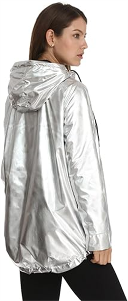 Reflektörlü Yağmurluk-Gri