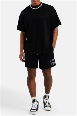 RELAXED FIT C JERSEY SHORT-Siyah
