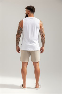Restday Drop Armhole   Fitness Atlet-Beyaz