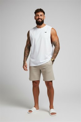 Restday Drop Armhole   Fitness Atlet-Beyaz