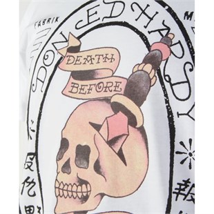 Skull Honor T Shirt-Beyaz