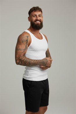 SLim Merserize Atlet-Beyaz