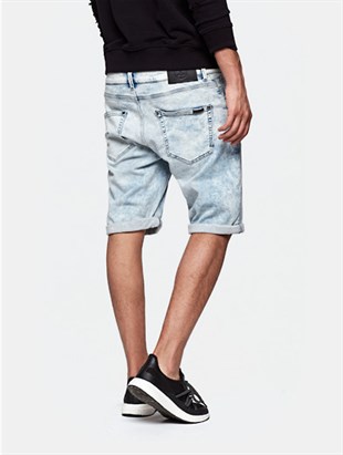 Soft Jean Şort-Mavi Açık