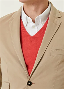 Spor  Blazer Ceket-Bej