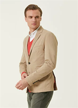 Spor  Blazer Ceket-Bej