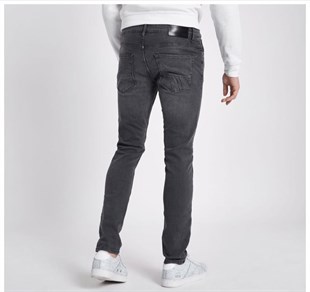 Taşlamalı  Skinny Jean-Antrasit-Gri