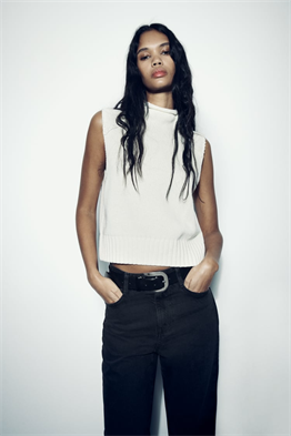 Unisex Eskitme Yüksek bel Jean-Siyah