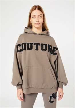 Unisex Oversize Season Kapişonlu Sweat-Antrasit