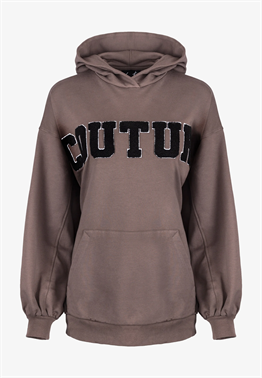 Unisex Oversize Season Kapişonlu Sweat-Antrasit