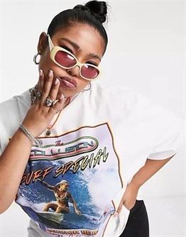 Unisex Oversize Surf Special shirt-Beyaz