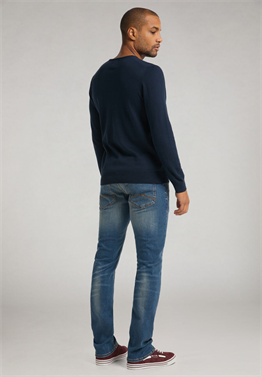 V yaka Triko-Lacivert