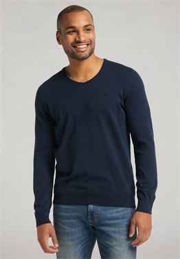 V yaka Triko-Lacivert