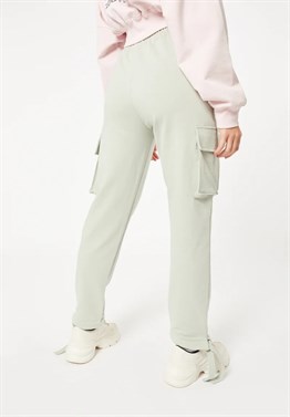 Yandan Cepli Jogger  Eşofman Altı-Su Yeşili