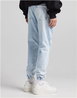Yırtıklı Jogger   JEan-Mavi Açık