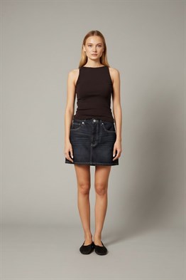 Yumuşak Dokulu Halter Top  Atlet-Kahve