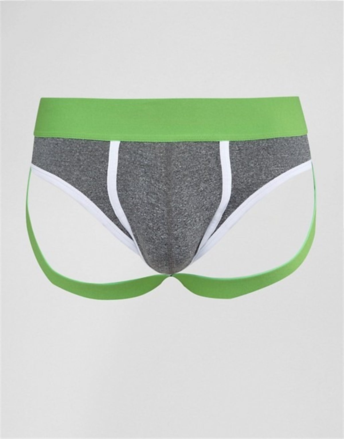 Asos Design Arkası Açık JockStrap İç Çamasırı Gri-Yeşil