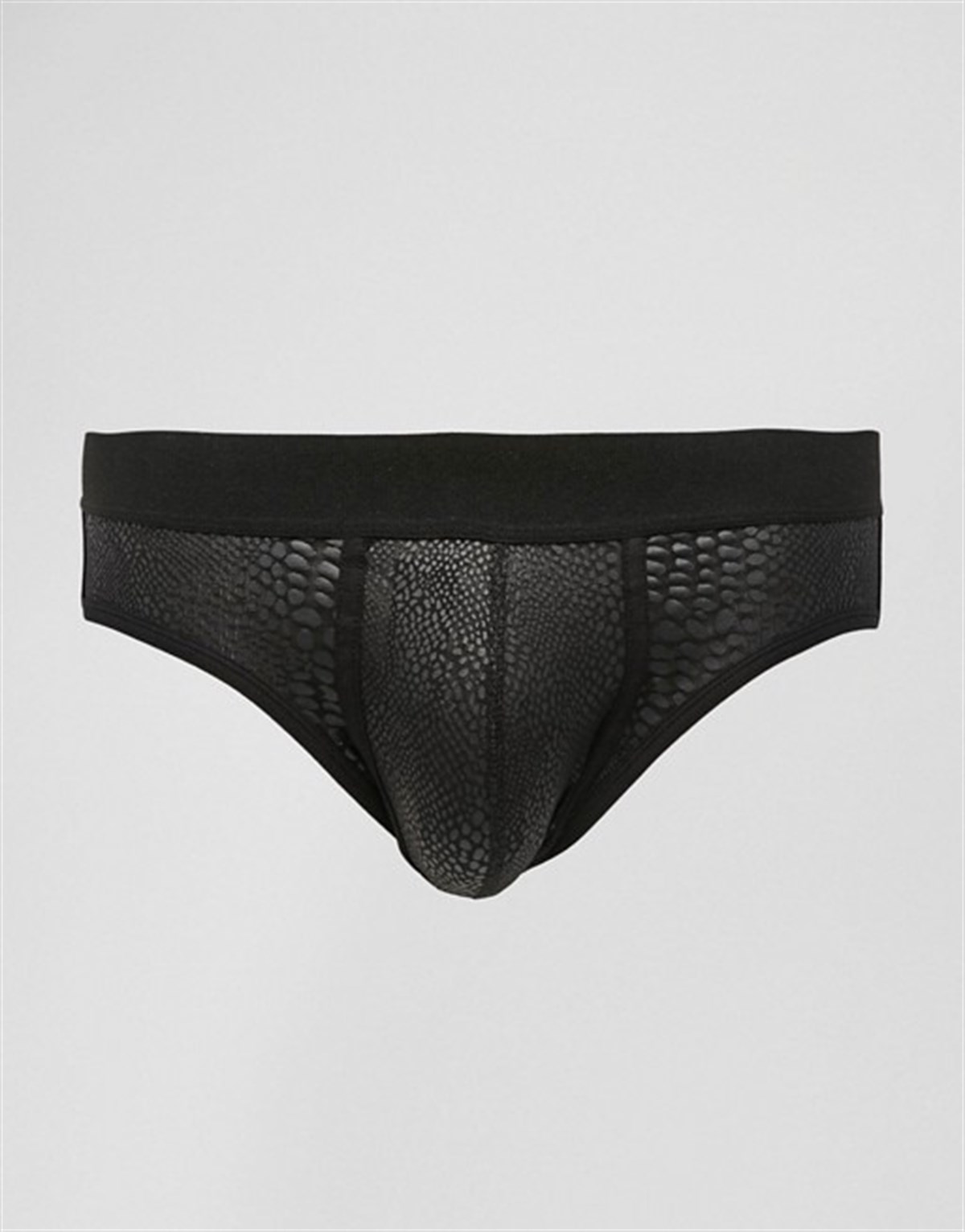 Asos Design Arkası Açık JockStrap İç Çamasırı Siyah-Croco
