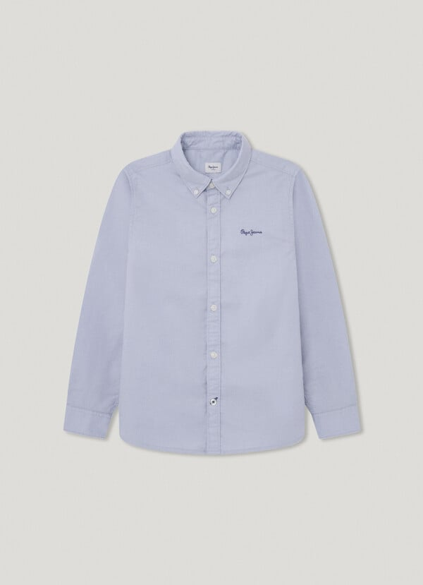 Basic Logolu GÖmlek-Mavi Açık