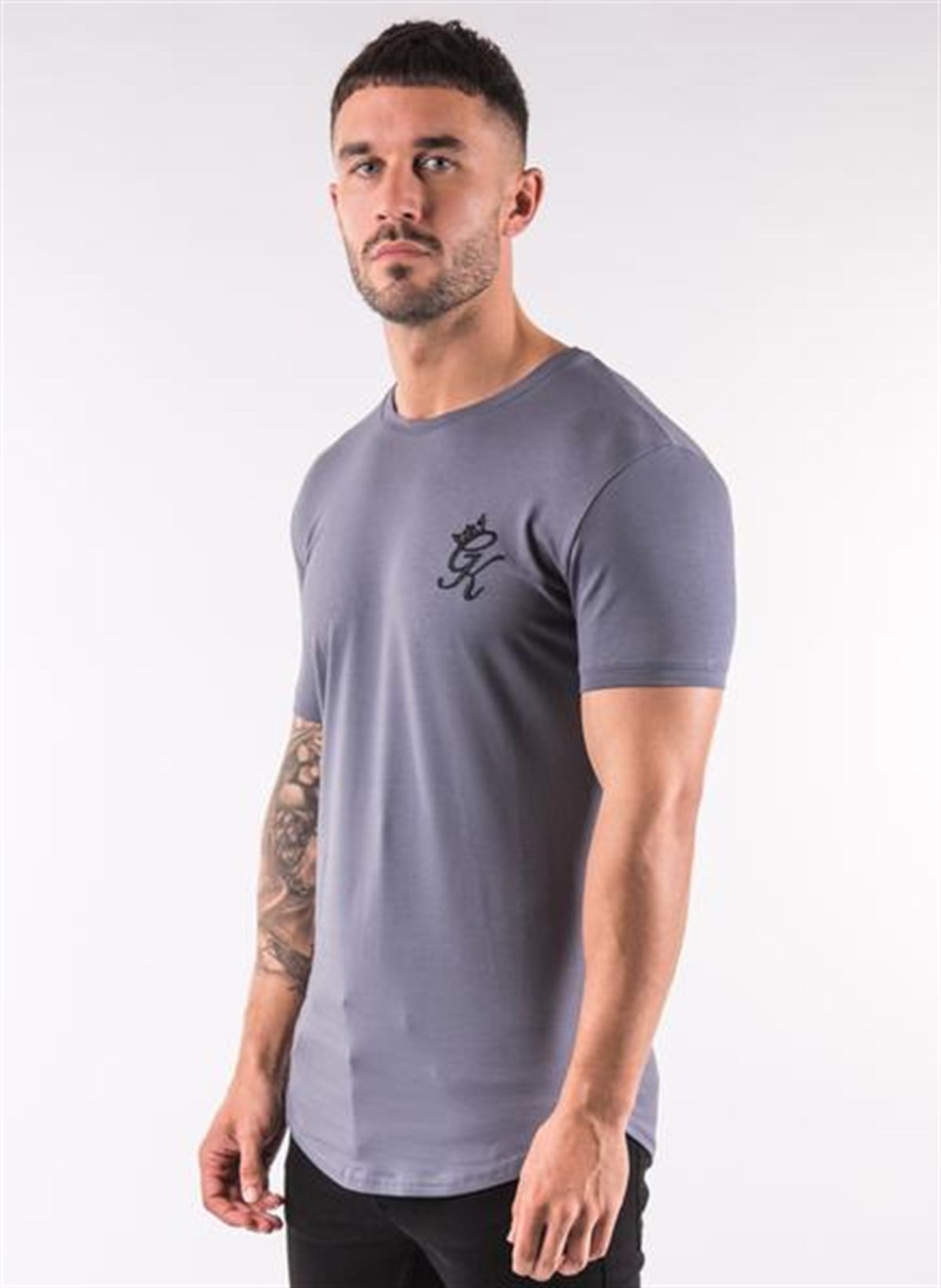 Basic Long T-Shirt İndigo Mavi