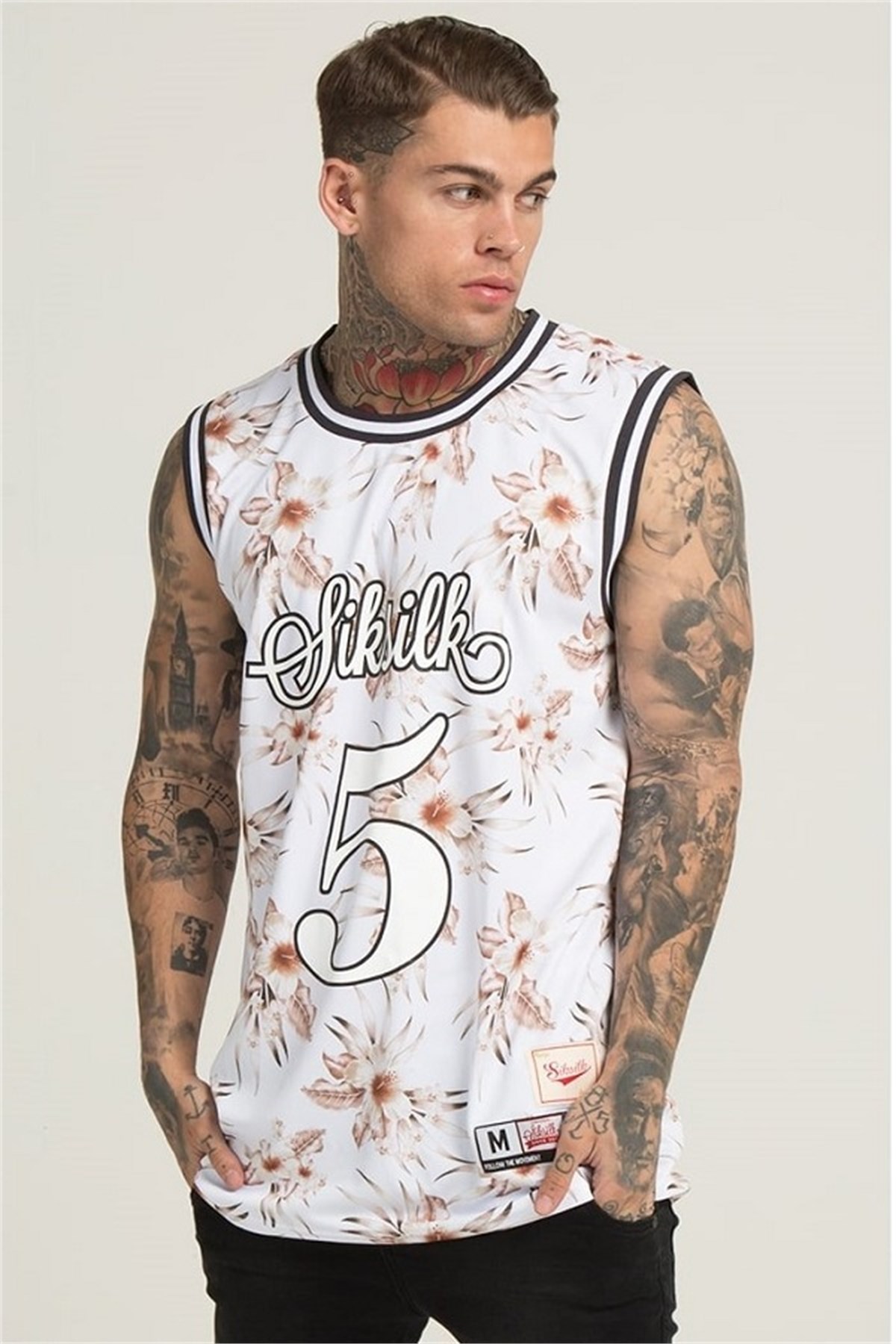 Çiçekli Basketball Atlet Beyaz
