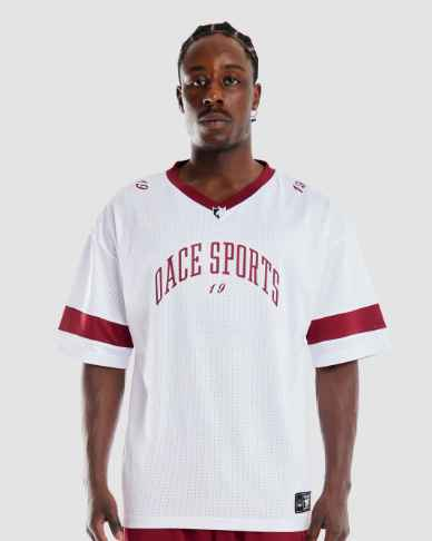 File Kumaş Spor   Oversize  T shirt-Bordo