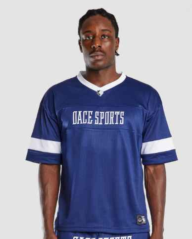 File Kumaş Spor   Oversize  T shirt-Lacivert-Beyaz