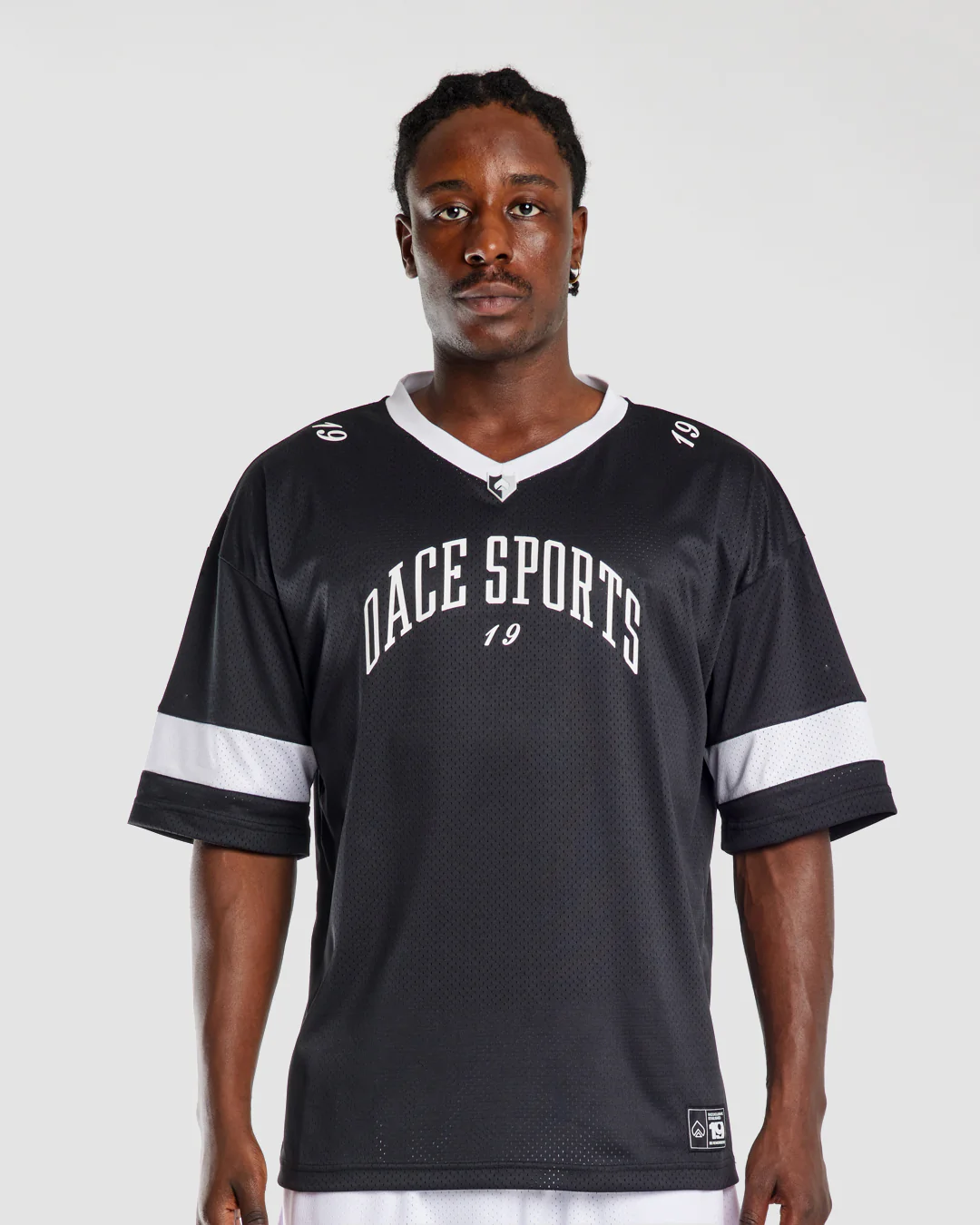 File Kumaş Spor   Oversize  T shirt-Siyah-Beyaz