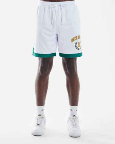 File Kumaş Spor Şort-Turuncu-Beyaz