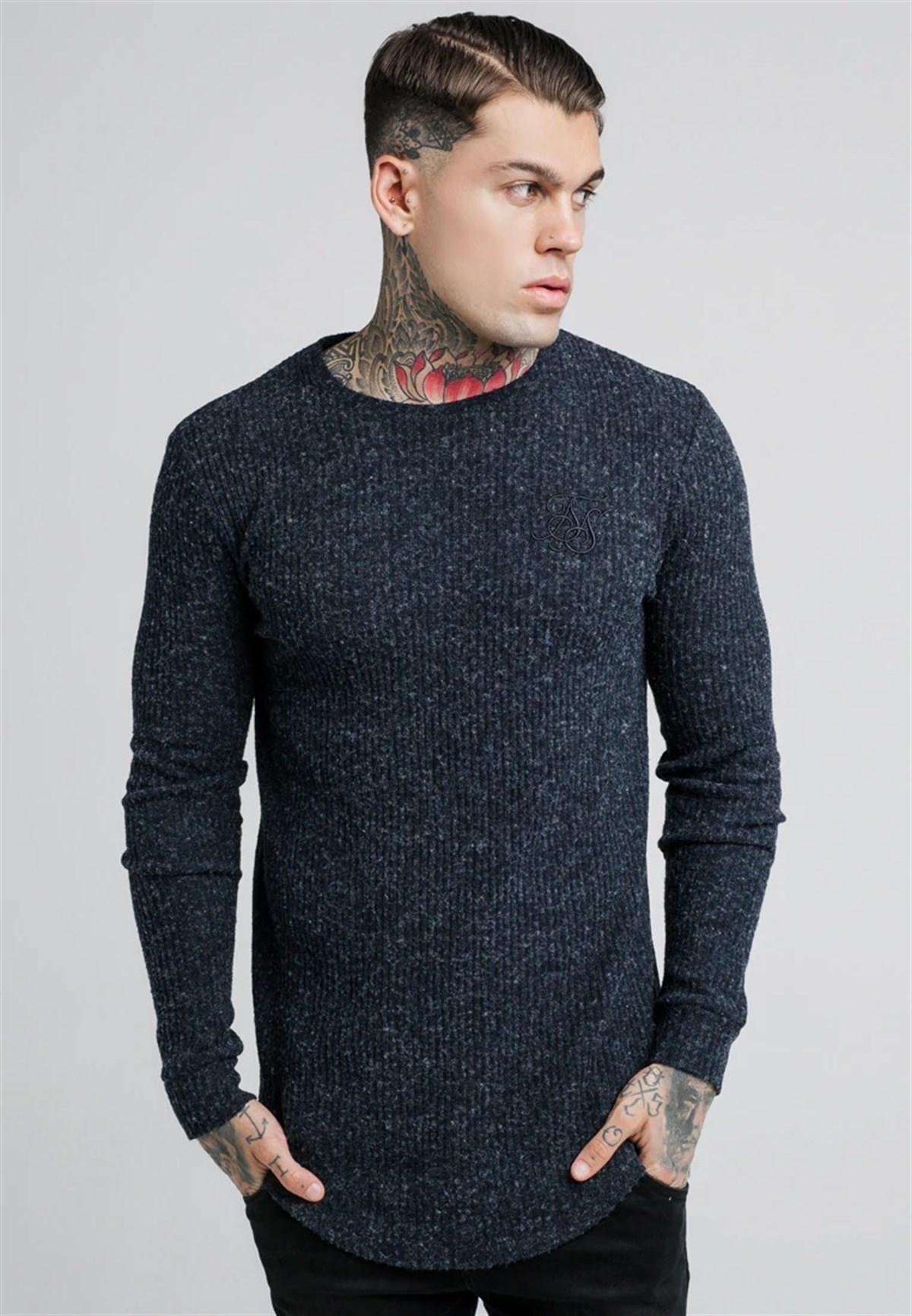 Fitilli Long Triko Lacivert