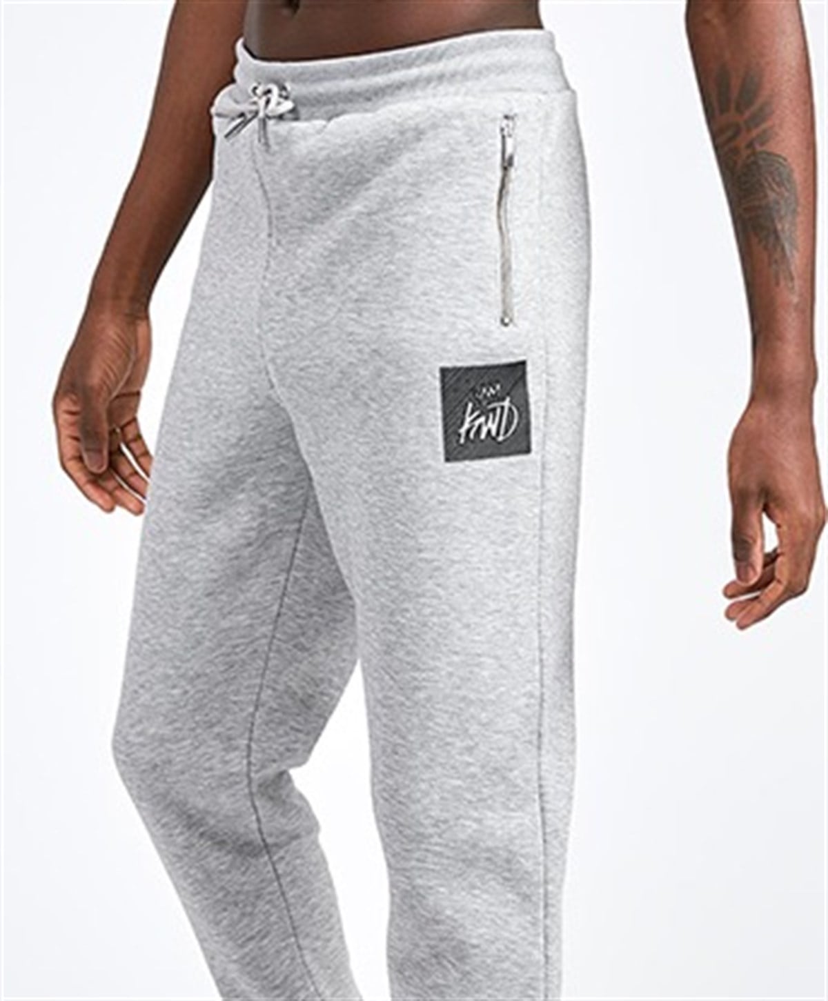 Logolu Pamuklu  Eşofman Jogger Gri