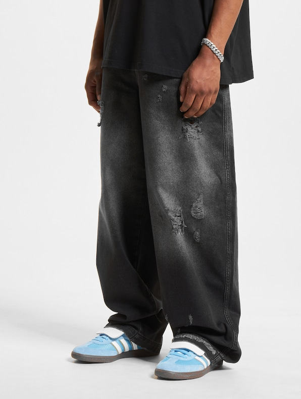 Loose Fit Jeans-Antrasit-Gri