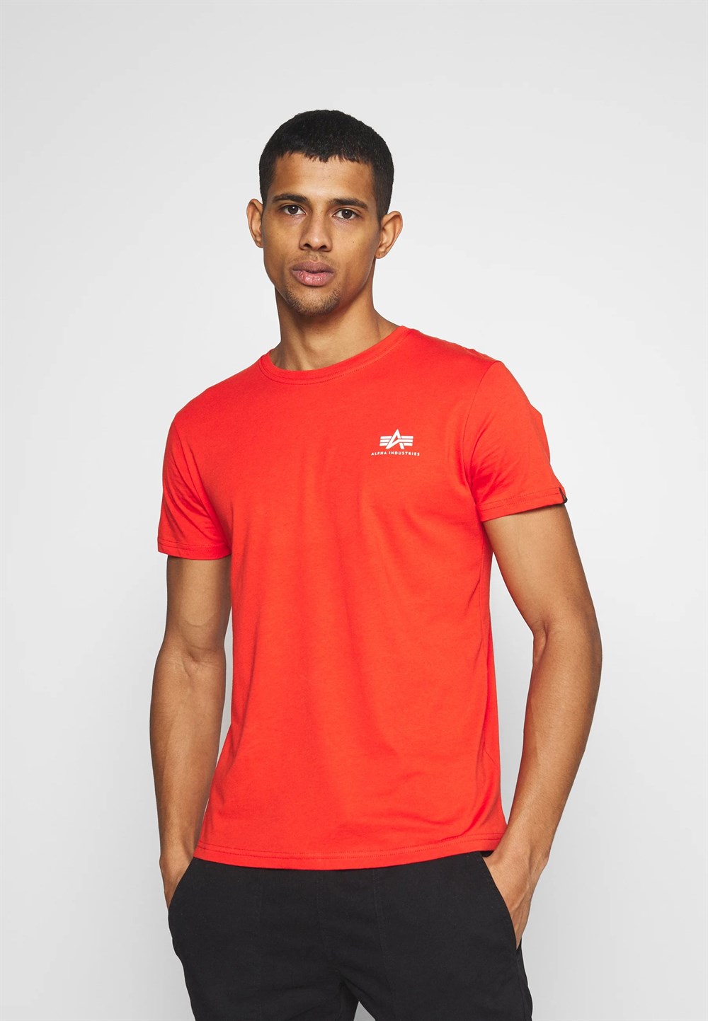 Normal Kesim Küçük Logolu T shirt Kırmızı