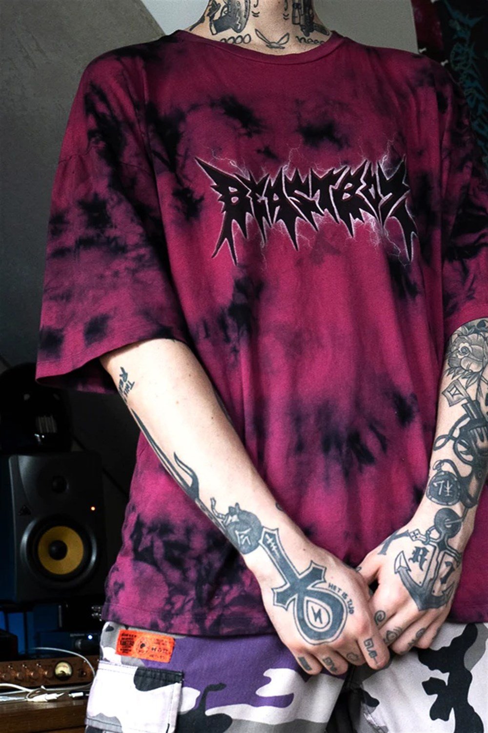 Oversize Babybrain  Special T Shirt-Pembe
