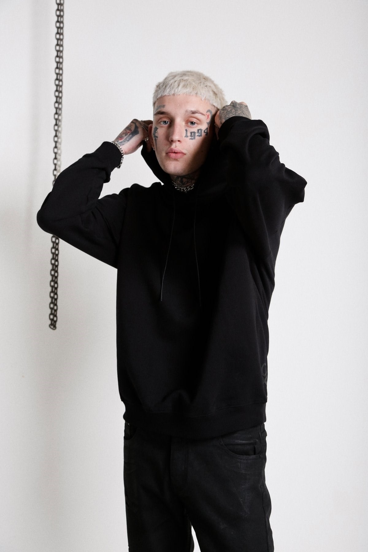 Oversize Kapişonlu Sweat Siyah