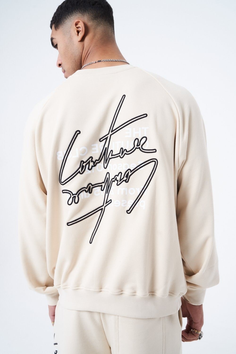 Oversize Season Crew   Sweat Krem