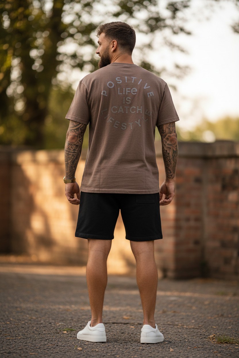Oversize T shirt-Kahve