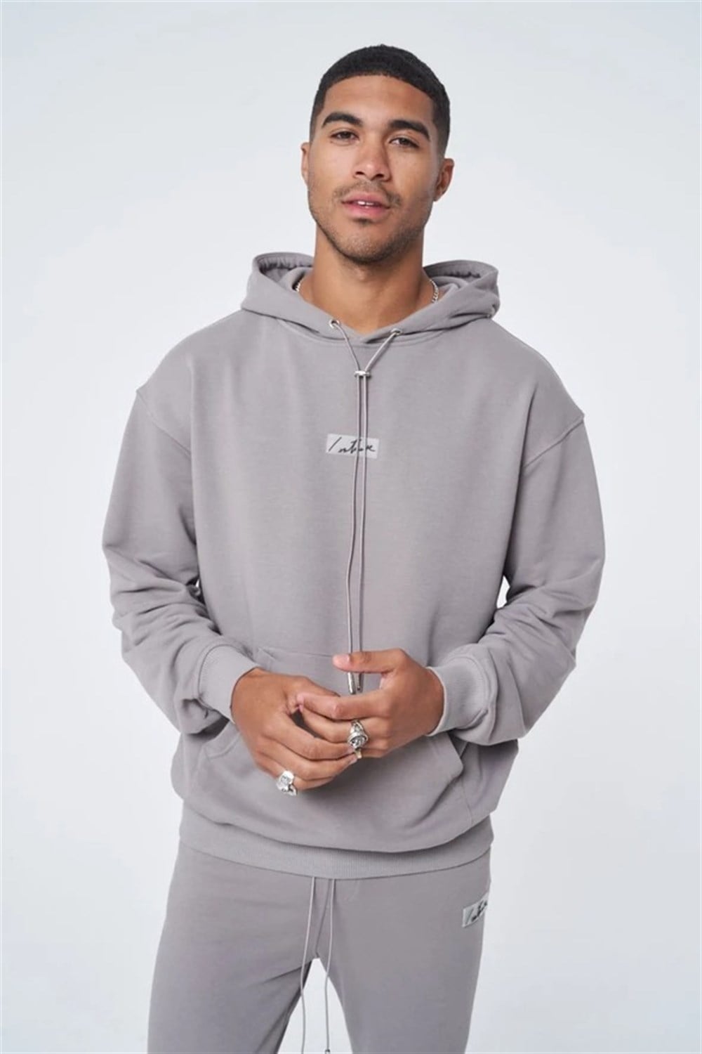 Oversize Unisex Yağ  Yıkama Sweat Taş