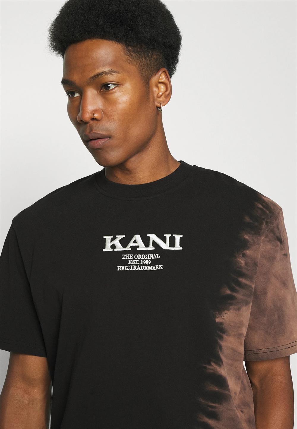 Oversize Yıkamalı  Logo  T shirt-Kahve