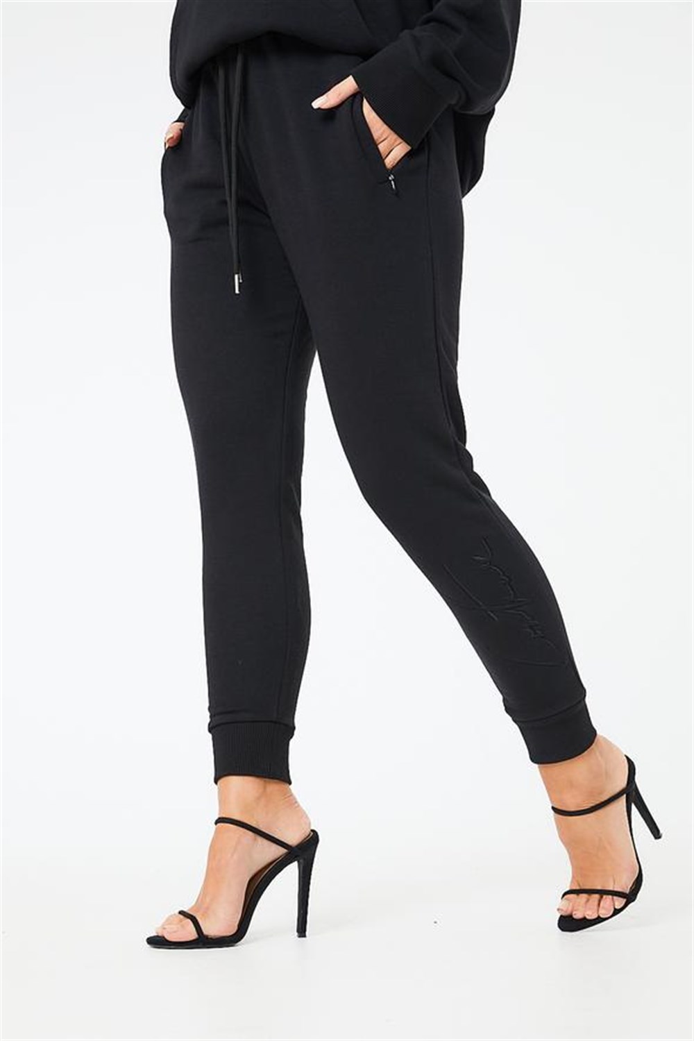 Paçaları Lastikli Basic Jogger  Eşofman Altı Siyah