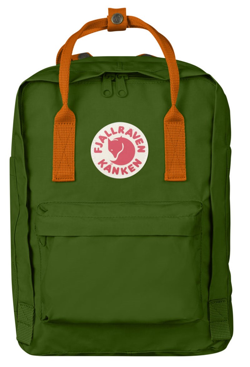 Fjallraven Kanken Laptop13″ Leaf Green-Burnt Orange