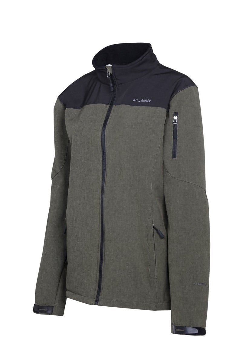 ALPİNİST Alpine Erkek Softshell Ceket Haki-Siyah