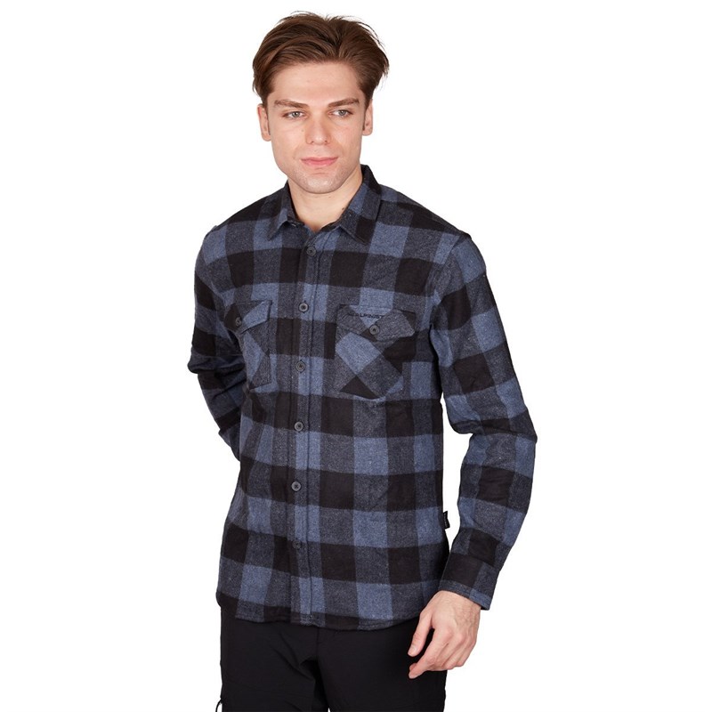 Alpinist Felder Erkek Ekose Outdoor Gömlek mavi