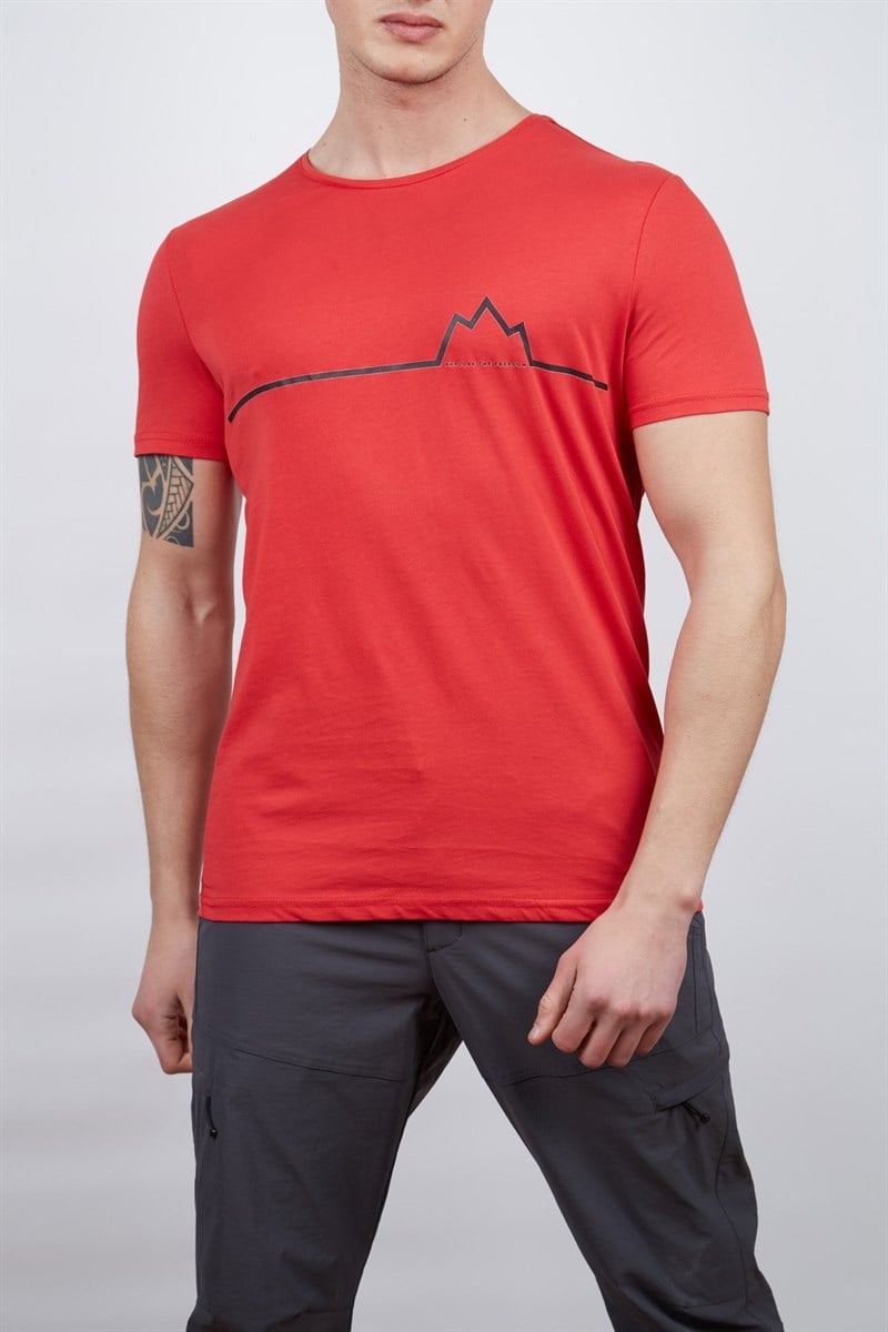 Alpinist Nordic Erkek T-Shirt kırmızı