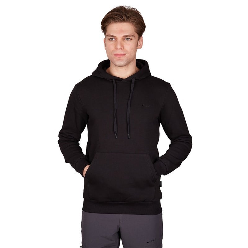 Alpinist Stream Erkek Kapşonlu Sweat Siyah