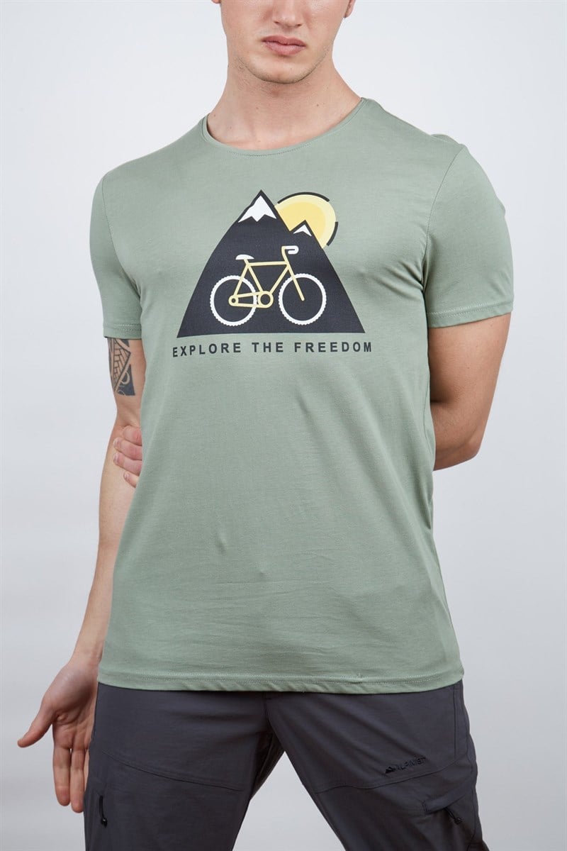 Alpinist Tarius Erkek T-Shirt Elma Yeşili