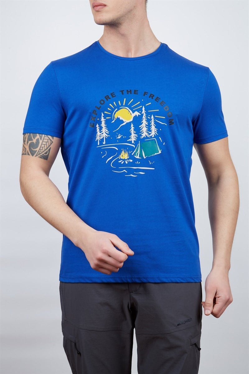 Alpinist Vide Erkek T-Shirt Sax