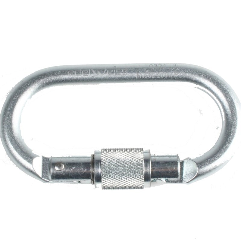 Edelweiss Z101 Vidalı Kilitli Çelik Oval Karabina MZ101